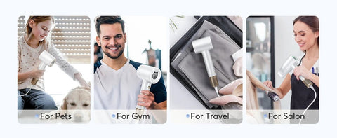 Professionele Föhn - Haardroger - Ionische Fohn - Power Föhn - Styling Föhn - Haardroger apparaat - Snel drogen - Touchscreen - 2 warmte standen - Geruisloos - Extra opzetstuk - Infrarood - 360° draaien - Lichtgewicht - Universeel