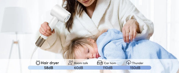 Professionele Föhn - Haardroger - Ionische Fohn - Power Föhn - Styling Föhn - Haardroger apparaat - Snel drogen - Touchscreen - 2 warmte standen - Geruisloos - Extra opzetstuk - Infrarood - 360° draaien - Lichtgewicht - Universeel