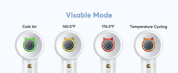 Professionele Föhn - Haardroger - Ionische Fohn - Power Föhn - Styling Föhn - Haardroger apparaat - Snel drogen - Touchscreen - 2 warmte standen - Geruisloos - Extra opzetstuk - Infrarood - 360° draaien - Lichtgewicht - Universeel