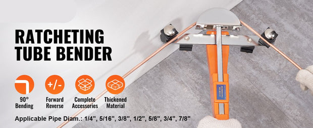 Pijpenbuiger Pro-Q - Professionele Pijpenbuiger - Robuust - Ergonomisch - Complete Set - Incl. Pijpensnijder - 7 Matrijzen - Ontbramer - Opbergbox