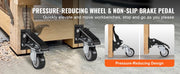 Zwenkwielen - Zware Toepassing- Geluidsarm - Set 4 Stuks - 75kg per Wiel - Dubbele Kogellagers - Inklapbaar - Rem - Industrieel