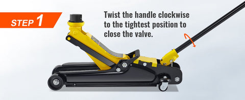 Garagekrik - Professionele Hydraulische Krik - Zware Stalen Versie - 2500 kg - Hefboom - 8,5 tot 38 cm - Zwenkwiel