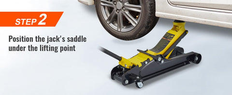 Garagekrik - Professionele Hydraulische Krik - Zware Stalen Versie - 2500 kg - Hefboom - 8,5 tot 38 cm - Zwenkwiel