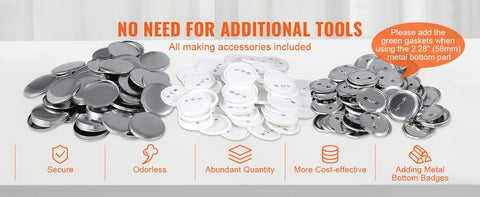 Button Maker B58 - Hoogwaardige Button Machine - Ergonomisch - Eenvoudig Gebruik en Installatie - Incl. 100 Buttons (58mm) en Patronenboek - DIY - Hobby