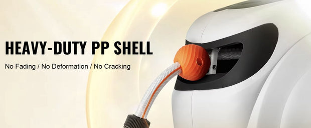 Garden hose - Reel - Wall mounting - Retractable - 180 degrees - Rotatable - gray - PVC - 35 meters