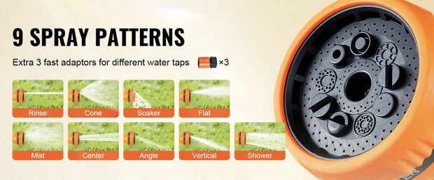 Garden hose - Reel - Wall mounting - Retractable - 180 degrees - Rotatable - gray - PVC - 35 meters