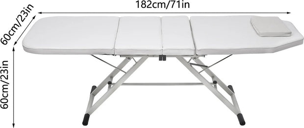 Luxe Therapeutisch Massagetafel – Verstelbaar, Ergonomisch & Comfortabel – Massagebed - Behandeltafel - Behandelbank - Voor Thuis & Professioneel Gebruik - Opvouwbaar - Wit