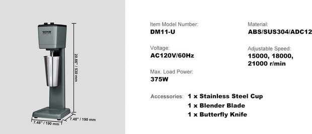 Milkshake machine - Milkshakes en smoothies - Milkshakemixer - Milkshake blender - Mixer