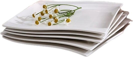 Serviesset - 12 Persoons - Porselein - 12 Delig - Bordenset 12 persoons - Bordenset 12 delig - Wit