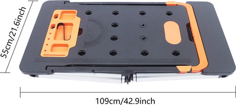 Multifunctionele Werkbank - 7-in-1 - Transport Trolley - Tot 250kg - 109x55 cm - Hoogte Verstelbaar - 4 Wielen - Opvouwbaar - Inklapbaar