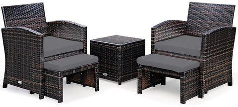 Tuinset - 6-delig - tuinstoelen - tuinstoelen verstelbaar - tuinstoelen stapelbaar - tuinsets -tuinstoelen stapelbaar