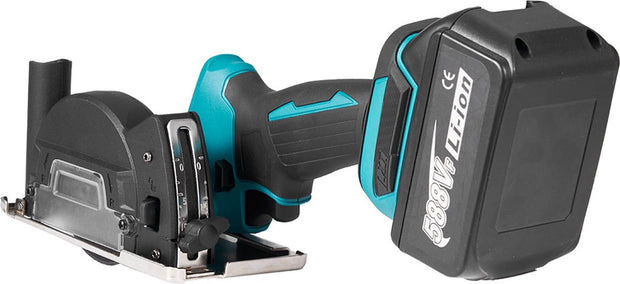 Elektrische Haakse Slijper - Draadloze Cirkelzagen - Snijmachine - Power Tool Haakse Slijper - Stofschild - 5 Slijpschijven - 2 Zaagbladen - Inbussleutel - Led Licht - 2 Accu's - Accu Lader - Handleiding - Lichtgewicht - 18V - 76MM