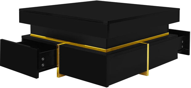 Salontafels - Bijzettafel - Keukentafel - Salontafel met opbergruimte - Modern - 70 cm x 35,5 cm - Zwart