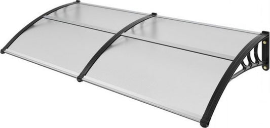 Voordeurluifel - Voordeur dakbedekking - zonwerende folie PC plaat - 965x1987mm - Beschermdak voor Transparante Deuren en Ramen - Polycarbonaat - Aluminium en PP-Materiaal
