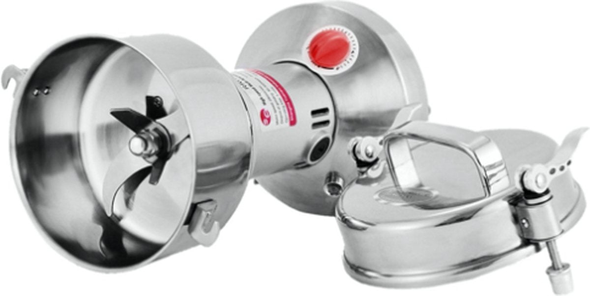 Elektrische Graanmolen - Moutmolen - Specerijenmolen - Spice Grinder - Kruidenmolen Elektrisch - 350G - 1400W - RVS