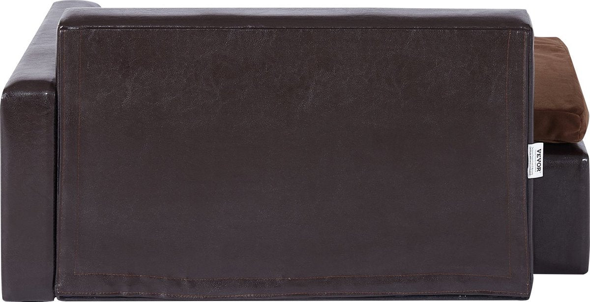 Hondenbank - Leer - Opbergruimte - Wasbaar - Middelgrote honden - Hondensofa - Hondenzetel - 71x50, 5x33,5 cm