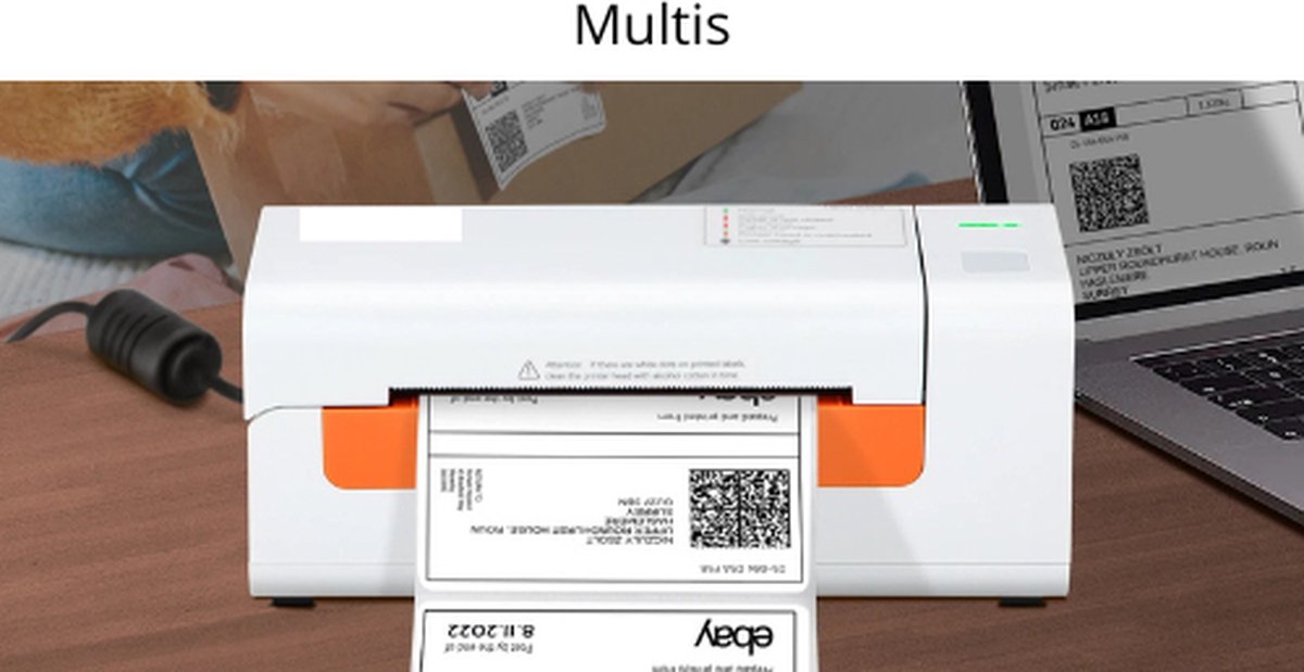 Label Printer - Label Maker - Label Writer - Receipt Printer - USB - 203DPI - 60 Labels Per Minute - 150 mm/sec - Shipping Label Printer - White