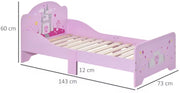 Kinderbed - Princessen bed - Bed - Kasteel - Roze - 143x7cm