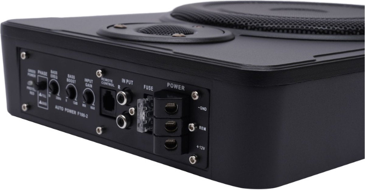 Subwoofer Auto - Versterker Auto - Subwoofer met Kabel - Onder stoel subwoofer - 600W - Zwart