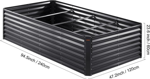 Kweekbak planten - Moestuinbak - Verhoogd bed - 240x120x60cm - Kweekbakken moestuin - Gray - 1700 Liter
