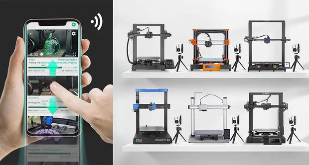 3D Printer Camera - met Remote Control - 1080P Resolutie - Handmatige Focus - WiFi-Bediening - Auto Time-Lapse Video - Elektronische Zoom - Nachtzicht