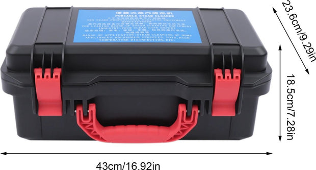 Stoomreiniger Draagbaar - 3000W - Hogedruk - Automatisch - 220V - Heavy Duty - Instelbaar Stoomvolume - incl. 6 Opzetstukken - Tapijt, Auto, Koelkast, Bank, Airconditioning, Vloer
