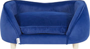 Hondensofa - Hondenmand - Hondenbank - Hondenzetel - Hondenbed - Op Poten - Blauw - Zacht Fluwelen - Gewicht 37 kg - 71 x 50,5 x 30 cm