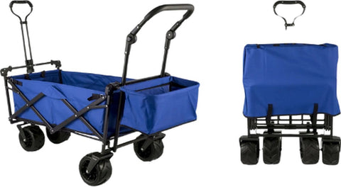 Foldable handcart - Foldable cart - Foldable transport trolley - Foldable handcart with push bar - Foldable handcart with pull bar -