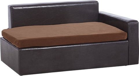 Hondenbank - Leer - Opbergruimte - Wasbaar - Middelgrote honden - Hondensofa - Hondenzetel - 71x50, 5x33,5 cm