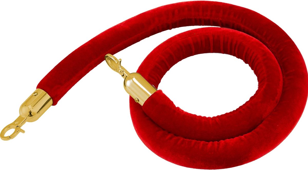 Gold Posts - With Red Velvet Rope - Cinema - Red Carpet Posts - Event Posts - Queue - Crowd Control - Entrance