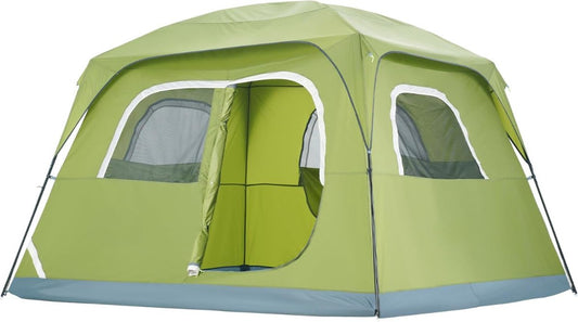Kampeertent - Tenten - Camping - Waterdichte Familietent - Kamperen - Directe Opzet - Max 6 Personen - Groen