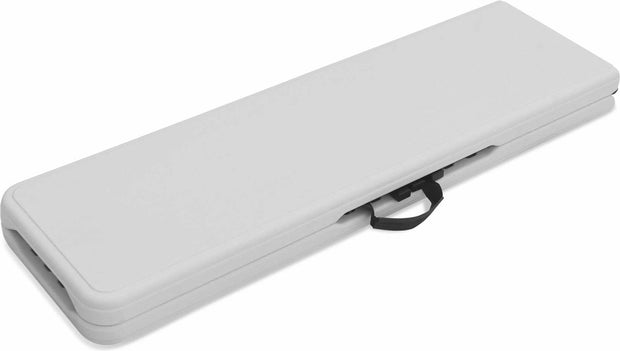 Fiesta opvouwbare receptie tafel en plastic banken 180cm, campingtafel