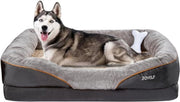 Luxe Orthopedisch Hondenkussen - XX-Large Memory Foam Hondenbed - 120x84x25cm - Verwijderbare/Wasbare Hoes - Grijs