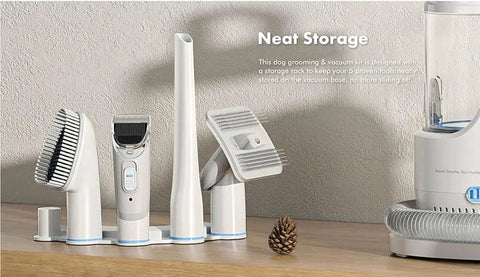 Professionele Hondenfohn - Hondentondeuse - Trimset 5-in-1 - Trimmer - Stofzuiger - Borstel - Dieren - Katten - Honden