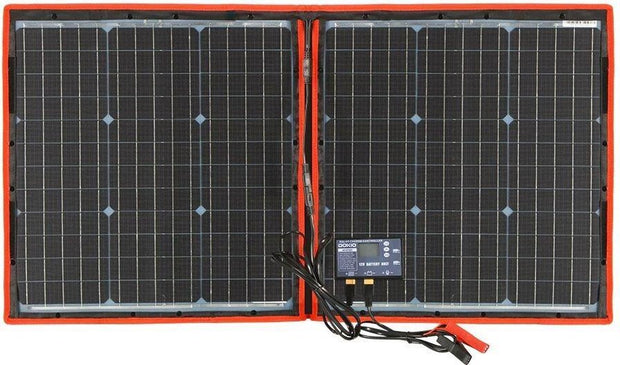 Complete 100W Foldable Solar Panel Set - Monocrystalline Solar Panel - 12V - Daylight Panel - Camper Solar Panel - With Inverter