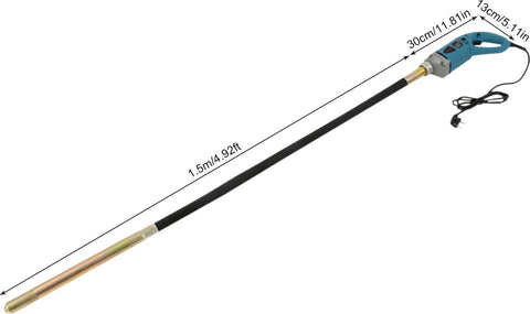 Betontrilnaald Pro - Elektrische Trilnaald voor Beton - Robuust Ontwerp - Verdichten van Beton - 1300W - 1.5m' Trilstaaf