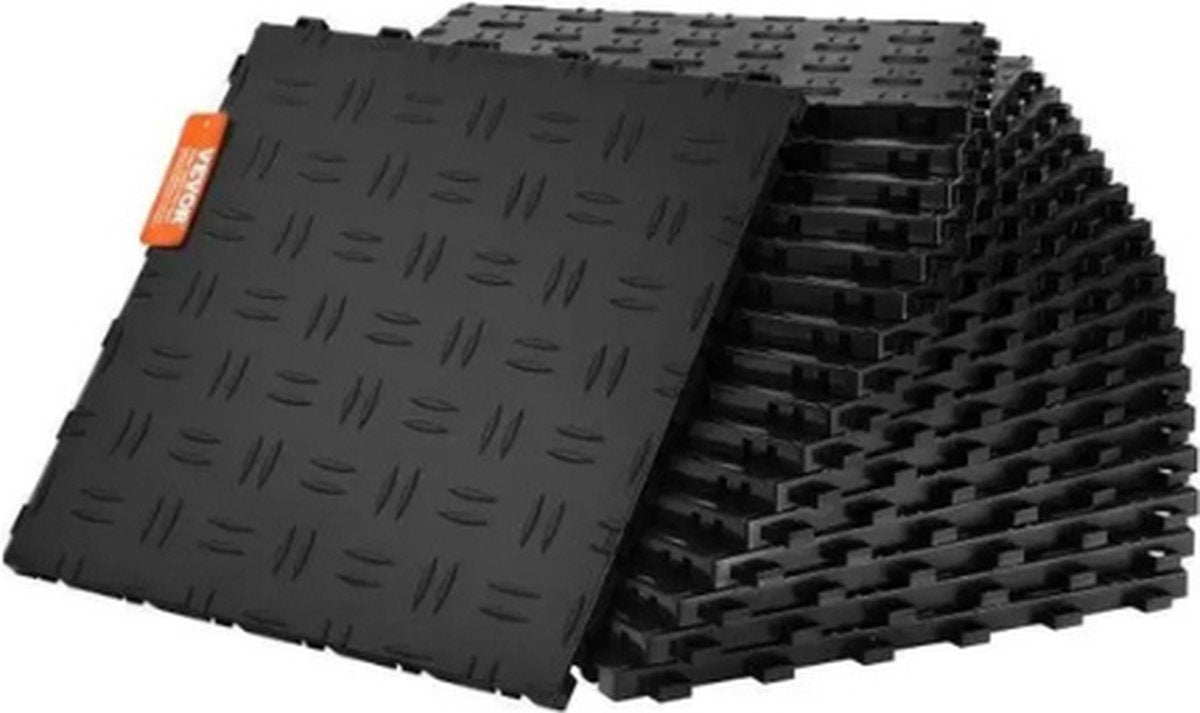 Garage Tiles - Interlocking Flooring Tiles - Non-Slip - Double Sided Texture for Garages Basements