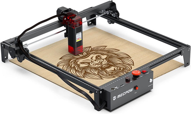 5W lasergraveermachine met veiligheidsslot, noodstop, vlamdetectie, gyroscoopsensor - EU-stekker