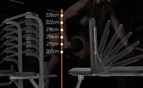 Powertower - Halterbank - Powertower inculsief Halterbank - 2 in 1 - Pull-up - Dip - Benchpress - Multifunctioneel - Antraciet