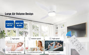 Plafondventilator met verlichting - 132cm - Afstandsbediening - Plafond Lamp - Wit - Slaapkamer - LED - Timer - 6 standen - Plafonniere