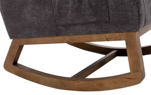 Relax stoel - Fauteuil - Leesstoel - Robuust - Stof - Massief houten poot - Donkergrijs