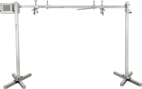 Speenvarkensgrill - Lamsgrill - 117 cm -  41 kg - Roestvrij Staal - Rotisserie Spit - Braadgrill - 42W -  Lamsgrill BBQ-grill - Grillwagen Barbecue - 8in - Hoogte verstelbare Grote - Piesgrill kalkoenvlees, ham