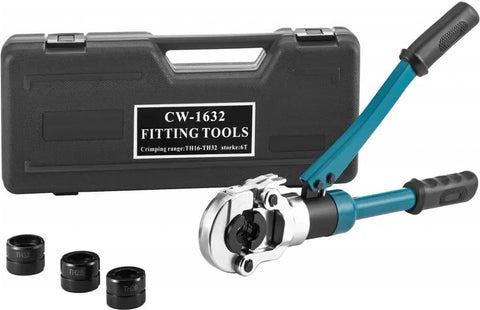 Krimptang - Hydraulische Krimper - TH Kaken - Hydraulische Pex Pijp Aluminium Plastic Pijp Krimptang - Blauw