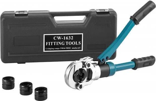 Krimptang - Hydraulische Krimper - TH Kaken - Hydraulische Pex Pijp Aluminium Plastic Pijp Krimptang - Blauw