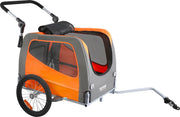 Hondenfietskar - 2 in 1 - Fietsendrager voor kinderwagen - Opvouwbare bolderkar - met Quick-release wielen - Universele Fietskoppeling - Reflectoren - 30kg
