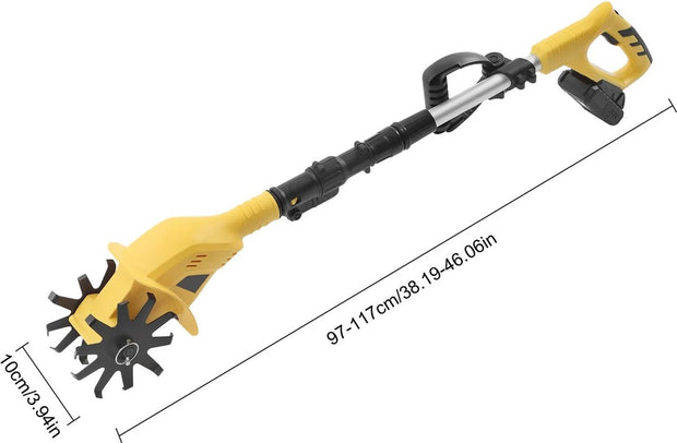 Krachtige Cultivator - Elektrische tuinfrees - Dubbelzijdige werking - Verticuteermachines - 17cm diep - Draadloos - Lichtgewicht - Accu - Verstelbare steel