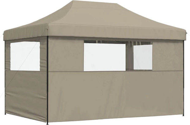Partytent - Opvouwbaar - Paviljoen - Gemakkelijk op te zetten - Waterdicht - Met zijwanden - 3x4 - Beige