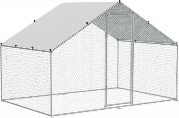 Dierenhok - Kippenhok - Kippenverblijf - 3x2x2m - Inloopkippenhok - Waterdicht Dak -Achtertuin - Boederij - Konijnenhok - Metaal