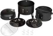 Houtskool BBQ - Buitenkeuken - Houtskool BBQ Smoker - Heavy Duty Ronde Rookgrill - Barbecue Smoker Vat - voor Buiten Koken - Thermometer - Zwart