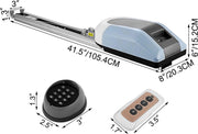Garagedeur Opener - AC-Motor - 1000N Kracht - 2 Stuks Dual-channel Draadloze Afstandsbediening - <60 dB Geluid - Minimale 15 m² Toepasbare Oppervlakte - Zilver